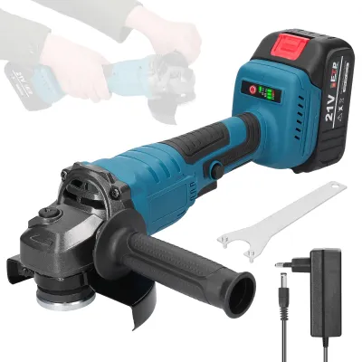 Produktbild von Akku Winkelschleifer 21V 125mm M14 Bürstenloser Schneidemaschine Schleifmaschine Poliermaschine mit 1 Akku