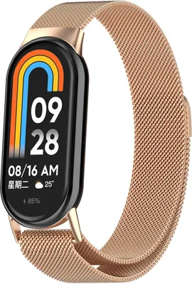 Produktbild von Strap-it Xiaomi Smart Band 8 Milanese Armband (Roségold)