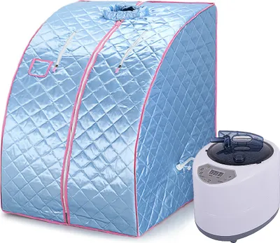 Produktbild von Mobile Dampfsauna Wärmekabine Saunakabine Sitzsauna Heimsauna 1000W Blau