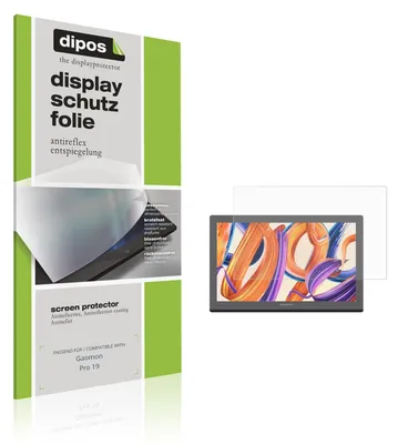 Produktbild von 2x Schutzfolie für Gaomon Pro 19 matt Displayschutzfolie Folie Display Schutz dipos