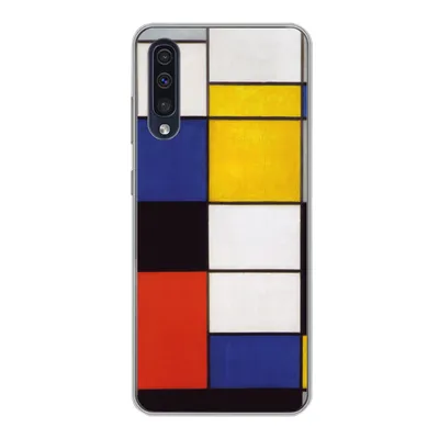 Produktbild von MuchoWow® Handyhülle Schutzhülle Hülle für Samsung Galaxy A30s Komposition A - Piet Mondrian Silikon Softcase Handy Hülle - Karteninhaber