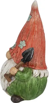 Produktbild von Dekorative Gartenzwergfigur mit Schaufel | Garten | für draußen | 21 cm hoch | 13 cm breit