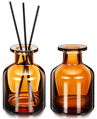 2er-Pack 150 ml Glas Diffuser Flaschen, zylindrisch, braun