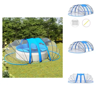 Produktbild von vidaXL Pool-Kuppel Oval 620x410x205 cm -  Poolabdeckungen & -unterlagen