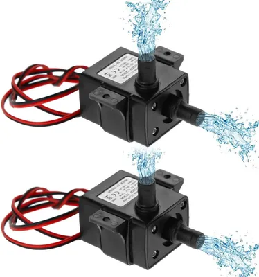 Image de 2 pièces DC 12V mini pompe submersible sans balais pompe à eau centrifuge 240L/H aquarium jardin cascade réservoir à poissons fontaine divertissement