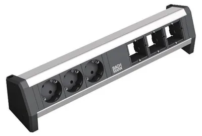 Immagine prodotto di Bachmann DESK - Presa multipla - Ingresso, ingresso GST18i3 - Connessioni di uscita: 3 - Germania - Nero (902.002)