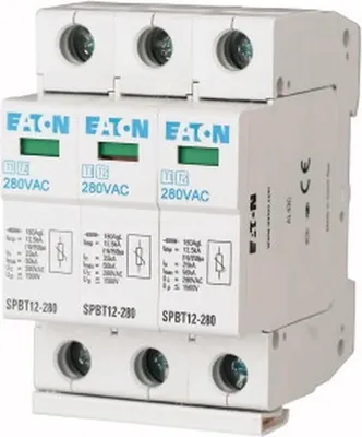 Obrázek produktu pro Eaton přepěťová ochrana typu I+II, 3pólová, 280 V, 3TE, 1 ks.