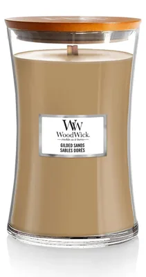 Obrázek produktu pro WoodWick Gilded Sands, Válec, Béžová, Jantar, Fig wood, Dřevo, 120 h, 1 kusů