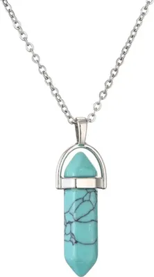 Produktbild von Agar Halskette - Elegante Türkis Schmuck für Natursteinliebhaber KP34116