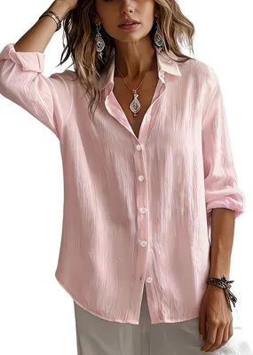 Productafbeelding van Currero Linnen Blouse Dames Roze S
