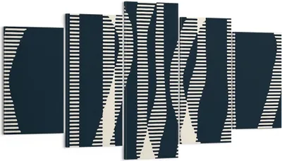 Produktbild von Bild auf Leinwand - Leinwandbild - 5 Teile - Abstraktion künstlerisch kreativ - 160x85cm - Wand Bild - Wanddeko - Wandbilder - Leinwanddruck - Bilder - Wanddekoration - Leinwand bilder - EA160x85-4943