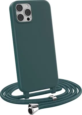 Produktbild von Handykette für Apple iPhone 12 Pro Max - Handyhülle mit Schnur Cover in Dunkelgrün