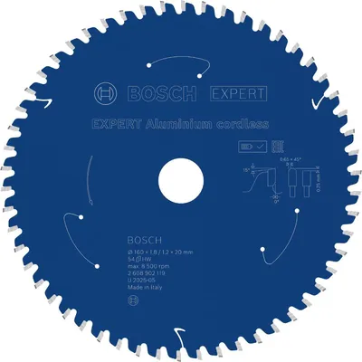 Image de Lame de scie circulaire Bosch EXPERT pour aluminium, 160 x 20 mm, Z54