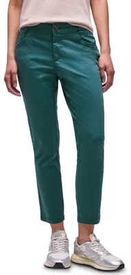 Produktbild von Street One 7/8 Slim Leg Hose im Satin-Look mediterra Green 40