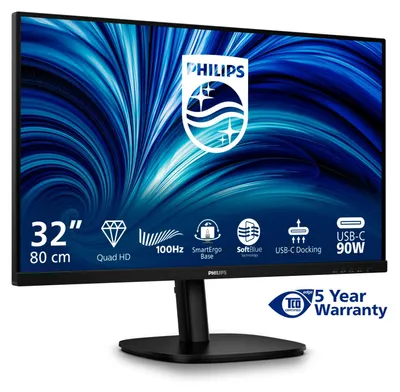 Produktbild von Philips 80,0cm (31,5") 32B2U3601  16:09 HDMI+DP+USB-C black