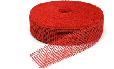 Produktbild von DecoHomeTextil SIZO® Deco Jute Eco Friendly Geschenkband Dekorationsband Rot 5 cm x 4000 cm