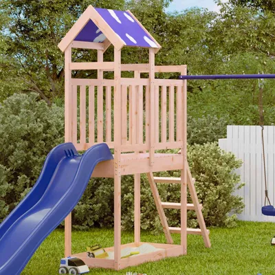 Obrázok produktu pre vidaXL Hracia veža hnedá 52,5 x 110,5 x 215 cm Masívne duglaskové drevo