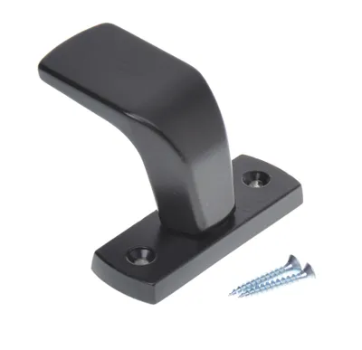 Produktbild von Aqbau® Türknopf f.Rahmentüren feststehend | Knopfdrücker | Türknauf DI | Farbe Schwarz