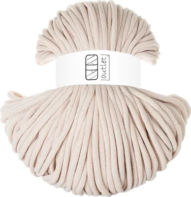 Obrázok produktu pre Krémová pletená šnúra 8 mm svetlo 100 m OUTLET