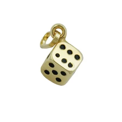 Obrázek produktu pro Zlatý přívěsek ve tvaru kostky, rozměry 5x5 mm, lesklý, slitina zlata 9 karátů