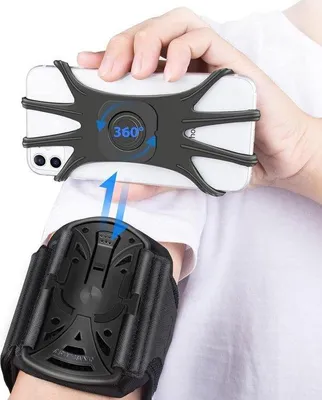 Produktbild von Sportarmband für Mobiltelefone mit Kabelhalter 360-Grad-Drehbar - für Joggen, Sporten und Wielrennen