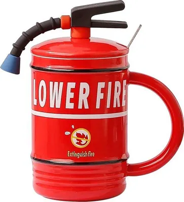 Produktbild von Kaffeebecher Feuerwehr Löscher - Rot