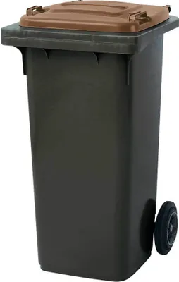 Produktbild von BRB 120 Liter MGB, Mülltonne Abfalltonne, grau mit braunem Deckel
