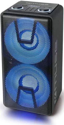 Produktbild von Muse M-1805 DJ, Verkabelt & Kabellos, Tragbarer Stereo-Lautsprecher, Schwarz, Holz, Drehregler, LED