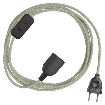 Immagine prodotto di Creative Cables - SnakeBis Zig-Zag - Cablaggio con portalampada e cavo in tessuto effetto Zig-Zag