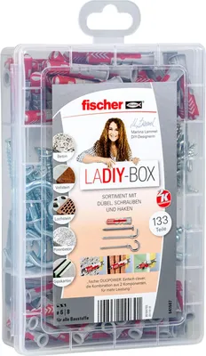 Image de fischer 541507 fischer easyDIY Box Kinderzimmer 541507 Dübel- und Schrauben-Sortiment, 133 St.