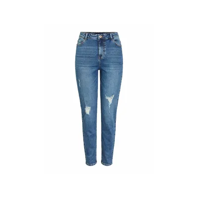 Produktbild von Pieces Kesia Mom Ankle Destroy235 Vi Hochtaillierte Jeans Blau M Damen Blau M