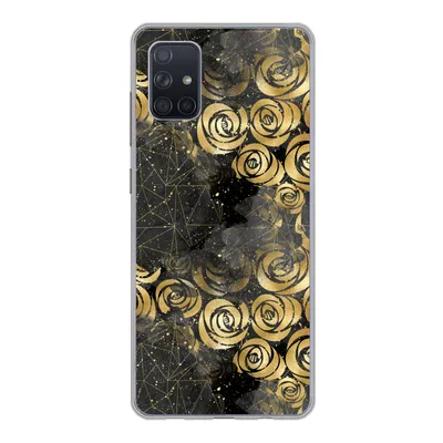 Produktbild von MuchoWow® Handyhülle Schutzhülle Hülle für Samsung Galaxy A71 Marmor - Gold - Rose - Muster Silikon Softcase Handy Hülle - Kartenbesitzer
