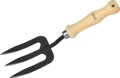 Immagine prodotto di Forchetta IDEAL a 3 punte con manico in faggio 15,5 cm