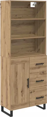 Imagen del producto de Aparador alto 2 uds. Roble artisan 69,5 x 34 x 180 cm