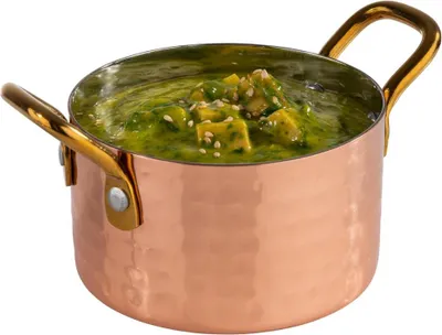 Produktbild von APS 40730 Serviertöpfchen MUMBAI, Edelstahl, gehämmerte Oberfläche, Kupfer-Look, Ø 9 cm, Höh 5,5 cm, 0,3 Liter