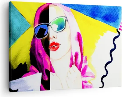 Produktbild von Bild auf Leinwand - Leinwandbild - Frau Modell - 70x50cm - Wand Bild - Wanddeko - Wandbilder - Leinwanddruck - Bilder - Kunstdruck - Wanddekoration - Leinwand bilder - Wandkunst - AA70x50-3958