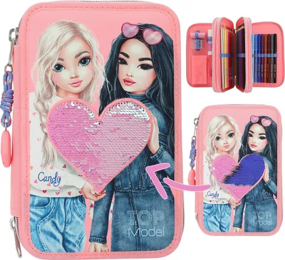 Produktbild von TOPModel 3 Fach Federtasche mit Wendepailletten