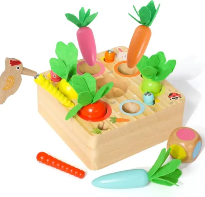 Immagine prodotto di Giocattoli in legno Montessori per bambini dai 1 ai 3 anni - Giochi sensoriali per lo sviluppo della motricità - Giocattoli educativi per bambini di 1 anno