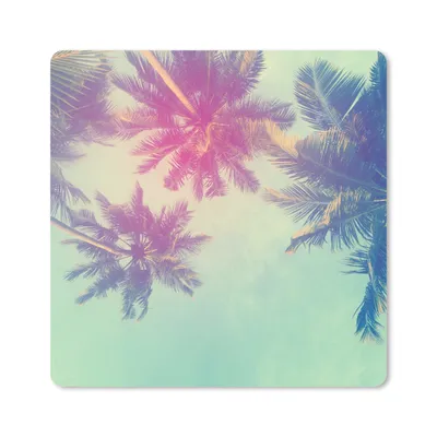 Produktbild von MuchoWow® Mauspad Mousepad Palmen - Palmenblätter - Sommer - Tropisch 20x20 cm - Mousepads - Maus Mat - Pad - Mausunterlage - Desk Mat - Bureauartikeln