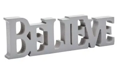 Zdjęcie produktu dla Napis – szary – Believe
