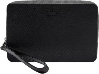 Obrázok produktu pre LACOSTE kožená večerná taška na náčinie Chantaco Clutch Noir black