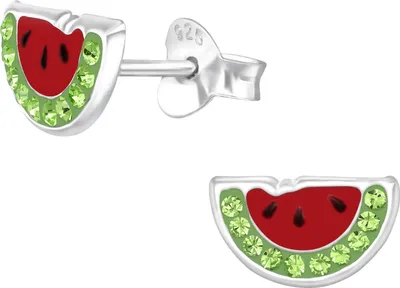 Produktbild von Ohrringe Ohrstecker 925 Sterling Silber mit Wassermelone
