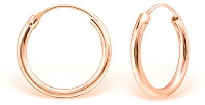 Produktbild von Hoop Ohrringe aus 925 Sterling Silber mit Roségold-Beschichtung