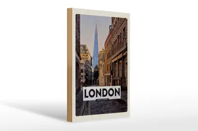 Produktbild von Holzschild Reise 20x30cm London UK Innenstadt Reiseziel Trip
