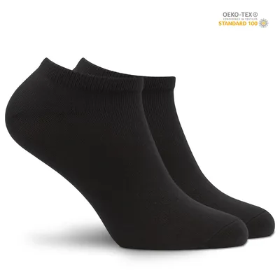 Produktbild von Hipperboo® Bambus Sneaker Socken, 10 Paar, Damen und Herren, 39-42, Schwarz, Nahtlos, Knöchelsocken, Kurze Socken, Antibakteriell