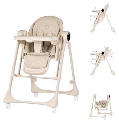 Produktbild von Chipolino Hochstuhl Master Class 2 in 1 elektrisch Babyschaukel Fernbedienung beige