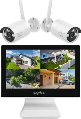 Obrázek produktu pro Bezdrátový bezpečnostní kamerový systém, 10,1palcový LCD monitor, rozlišení 5MP, komprese videa H264+, 0TB