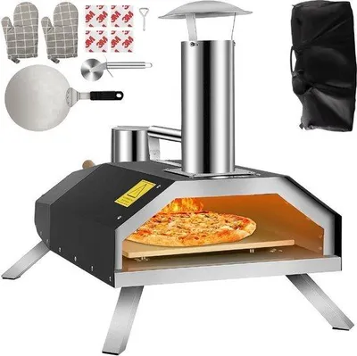 Produktbild von Famanu Pizzaofen - Tragbarer Außenofen mit 12 Zoll - Faltbarer Holzofen