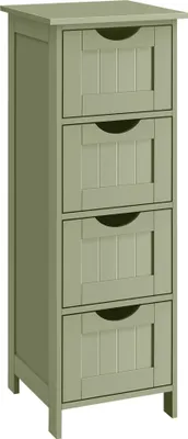 Obrázek produktu pro VASAGLE koupelnová skříňka, koupelnová skříňka, boční skříňka se 4 zásuvkami, 30 x 30 x 82 cm, pro koupelnu, obývací pokoj, jídelnu, kuchyň, moderní