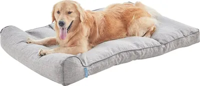 Produktbild von WENTA Tierbett Orthopädisches Hundebett Waschbar&Rutschfest mit Kissen, synthetisches Material, Hundekissen für Mittelgroße, Große Hunde,66x89x12.7cm